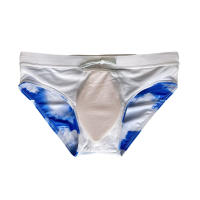 Jessborn bañador informal para hombre, traje de baño de cintura baja con estampado de Nube Blanca y cielo azul, ropa de playa para adultos - details 8