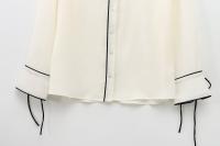 Woman Stylish Classic Minimalist Shirt Blouse With Bow New 2025 Spring Casual Office Commuter Shirts Blusas Mujer - details 7