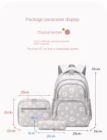 Mochila escolar con estuche para lápices para niñas, lonchera para adolescentes, color negro, Juego de 3 unidades, 2023 - details 1