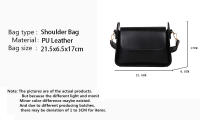 Bolso de hombro de cuero PU de Color sólido Retro para mujer, bolsos de moda, monederos casuales, bolsos de mano para mujer - details 0