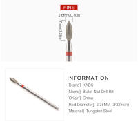 Broca de Uñas KADS en Forma de Bala de Tungsteno de Aleación Mango de Acero Inoxidable para Herramienta de Manicura Ideal para Eliminar Esmalte de Uñas - details 2