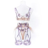 Tornova-ropa interior Sexy con estampado bordado, faja, ligas, traje para mujer, malla de retales, conjunto de lencería Sexy exótica transparente, nuevo - details 9