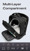 Mochila de Viaje Nueva 2023 para Hombres Capacidad para Portátil de 15.6 Moda Aprobada para Vuelos al Aire Libre Material Principal con Características Especiales - details 11