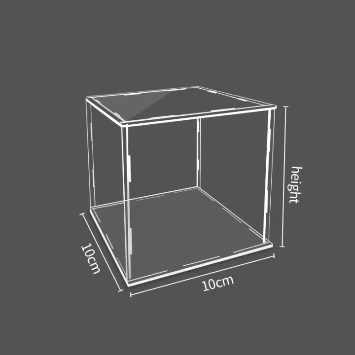 Vitrina transparente de acrílico, caja de almacenamiento para figuras, juguetes coleccionables, escaparate de protección, caja de encimera duradera - 1