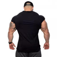 Summer Gym Training Singlet Men Breathable Clothing Bodybuilding Sleeveless Tank Top Fitness Vest Muscle Running shirt for Male - details 4
