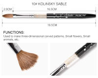 Pincel de Uñas KADS Kolinsky Sable Acrylic para Diseño de Arte de Uñas Herramienta de Manicura Seguro para Uso Profesional y Doméstico - details 9