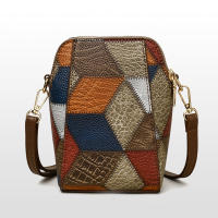 Bolso de Mujer de Cuero PU Bolso de Hombro de Múltiples Cremalleras Bolso Pequeño para Móvil de Piel de Vaca Suave Bolso Cruzado con Color Tejido - details 13