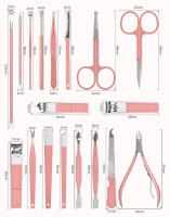 Tijeras de Uñas KADS 18Pcs Set de Manicura Herramienta de Pedicura para Uñas y Piel Muerta Herramienta de Cuidado de Manos y Pies - details 5