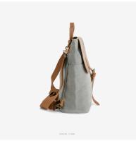 Mochila de viaje femenina retro de cuero de caballo loco estilo vintage con diseño de hombreras bolso de hombro de lona para mujeres - details 7