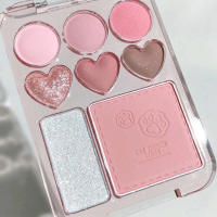 Paleta de Sombras de Ojos en Forma de Corazón 8 Colores de Brillo Perlado - details 3