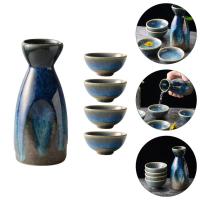 Juego de Sake japonés, tazas de cerámica, taza de servicio tradicional, botella de Japón, olla de Saki, decantador Winehot, juego de calentadores - details 0