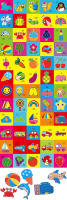 Múltiples colores Corte de papel 96 hojas Papeles de colores Dibujos animados Scrapbooking Corte de papel hecho a mano Artclass Accesorios de bricolaje Libro de trabajo Aprendizaje preescolar Cognición Animales Frutas Verduras Vehículo Papel educativo Man - details 1