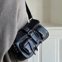 Bolso gótico Punk para mujer, bandolera de hombro, diseño de moda, cuero PU, Vintage, pequeño, Tote - details 2