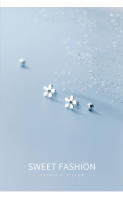 Flower Earrings Studs 925 Sterling Silver Fine Jewelry Minimalist Beautiful Stud Earrings For Women Silver 925 Korean - details 4