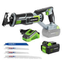 Sierra Eléctrica WORKPRO para Madera y Metal Reciprocante con Cuchillas de Sierra Eléctrica para DIY Fuente de Alimentación de Cable Eléctrico - details 1