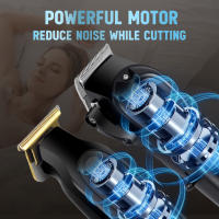 Solimpia Afeitadora eléctrica para hombres Recortadora de barba profesional Maquinilla de afeitar inalámbrica Recortadora de vello corporal Máquina de afeitar de vello facial recargable por USB para barbería HT-6267 - details 16