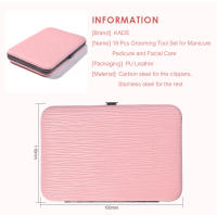 Tijeras de Uñas KADS 18Pcs Set de Manicura Herramienta de Pedicura para Uñas y Piel Muerta Herramienta de Cuidado de Manos y Pies - details 4