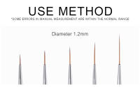 Kit de Manicura KADS Pinceles para Uñas para Dibujar y Pintar Tiras de Flor 5Pcs con Cubierta - details 2