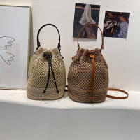 Bolso de Verano para Mujeres Bolso de Hombro de Paja Bolsa Top Mate de Ratán Bolso de Mano Casual de Raffia Crochet Bolso de Playa - details 22