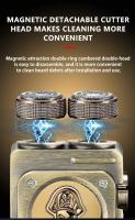 Kemei-Mini Afeitadora eléctrica portátil, diseño de maleta, cortador magnético de doble anillo, afeitadora, recortadora de barba, resistente al agua, recargable por USB - details 3