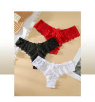 Bragas de Encaje Sexy para Mujer, Ropa Interior Bonita con Espalda en T, Señora, Sujetador de Talla pequeña para Navidad Especial - details 1