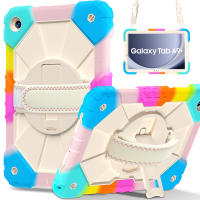 Funda de Silicona PC para Samsung Tab A9 Plus con Correa Portátil Ajustable Resistente a Golpes y Caídas Diseño Geométrico Estilo de Montaje en Escritorio - details 1