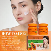 Crema facial blanqueadora de pecas, Corrector de manchas solares de día y noche de Papaya, pigmento que se desvanece, ilumina el tono de la piel, blanquea las imperfecciones, nutritiva - details 6