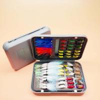 54 piezas/kit de anzuelos de pesca con mosca, surtido de señuelos con mosca, incluye moscas secas y húmedas, ninfas para trucha, salmón, Steelhead, pesca con mosca con caja - details 6