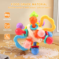 Baby Toys Manhattan Round Ball Hand Grab Ball Rattle Manhattan Toys Soft Silicone Chewable Teethers Toys For Infant 0-12months - details 3