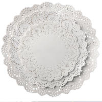 150 Uds. Tapetes de encaje de papel redondos, vajilla decorativa para fiesta, manteles individuales, tapetes de papel blanco, decoración de mesa - details 6