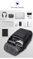 BANGE-Mochila de gran capacidad con carga USB para hombre y mujer, bolso de viaje informal Oxford, resistente al desgaste, a la moda, nuevo estilo - details 7