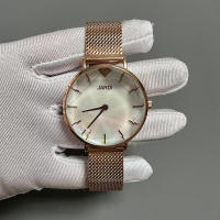 Reloj DUGARY de cuarzo con concha a la moda para mujer, relojes de pulsera impermeables redondos de marca clásica de acero inoxidable de 36mm, Reloj de mujer - details 4