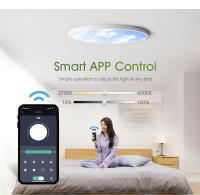 Lámpara de techo LED de estilo cielo con Control remoto, luz regulable de Luna, 24W, 42W, CA 85V-265V, para dormitorio, sala de estar y cocina, aplicación inteligente - details 4