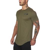 Camiseta de Compresión para Hombres Manga Corta, Patrón Gráfico, Material de Poliéster para Primavera/Verano, Entrenamiento Profesional Fitness Transpirable - details 9