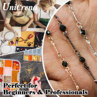 Cadena de Cuentas de Cristal Negro UniCrena 5mm para Joyería Gótica Cadena de Collar para Choker DIY Hipoalergénico - details 4