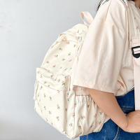 Mochila escolar coreana para estudiantes, mochilas florales blancas para niñas adolescentes, mochila Linda para mujeres, bolsa para libros de marca, mochila de nailon - details 3