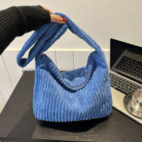 Bolso de mano de invierno para mujer, bolsos de gran capacidad, bolsos de hombro informales, bolso cruzado de pana de tendencia para mujer - details 2