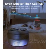 Grifo de Agua para Mascotas Ultra Silencioso 84oz/2.5L con Luz LED Grifo de Agua de Cascada para Gatos con 3 Filtros - details 1