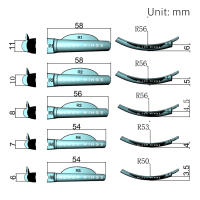 5 pares de pestañas de silicona Blackwings, almohadilla permanente para pestañas, varillas protectoras para levantamiento de pestañas 3D, accesorios para rizador de pestañas, herramientas aplicadoras - details 11