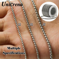 Cadena de Caja de Acero Inoxidable UniCrena 2-3mm para Joyería Artesanal - details 1