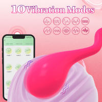 10 vibrador inalámbrico Bluetooth vibrador APP Control vibrante amor huevo estimulador de clítoris punto G masajeador juguetes sexuales para mujeres - details 4