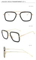 Gafas de Sol Cuadradas Vintage de Metal para Hombres Deportes y Moda - details 18