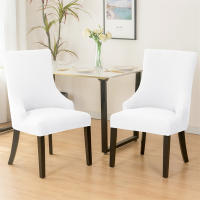 Funda elástica para silla de comedor, fundas para sillas de LICRA Jacquard, respaldo alto elástico, sillones inclinados, para cocina de Hotel, 1 ud. - details 10