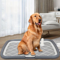 Orinal lavable Extra grande para perro, entrenador con columna a prueba de salpicaduras, inodoro reutilizable para mascotas para una fácil limpieza y Control de olores - details 2
