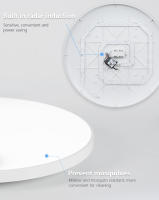 Lámparas de techo modernas con Sensor de Radar, luces LED de AC220V con Sensor de movimiento sensible a la luz para pasillo de casa, 15W, 20W, 50W - details 11
