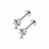 Piercing de titanio g23 para la oreja, pendientes clásicos de moda unisex, piercing para el cuerpo, labret, labio, circonita anodizada, piedras preciosas, 2 piezas - details 9