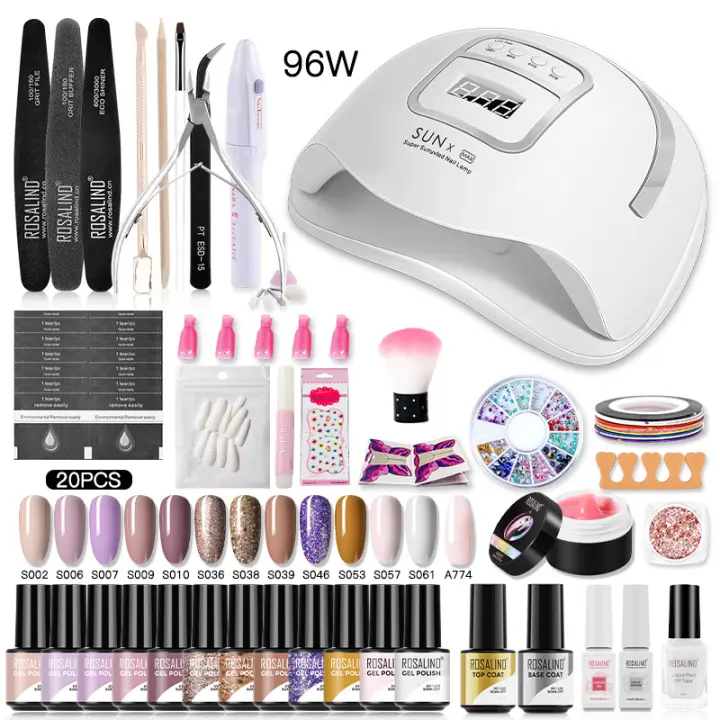 ROSALIND-Conjunto de esmaltes en Gel para uñas, herramientas de manicura, conjunto completo, para Semi permanente, necesita UV LED - 1
