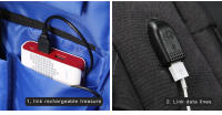 Mochila para Hombres Kingsons con Carga USB y Funcionalidad de Moda Resistente a la Fraudulencia para Laptops de 13 a 15 Pulgadas - details 11