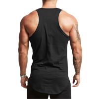 Camiseta Deportiva de Algodón sin Mangas para Hombres Cuello Redondo Estampado - details 4