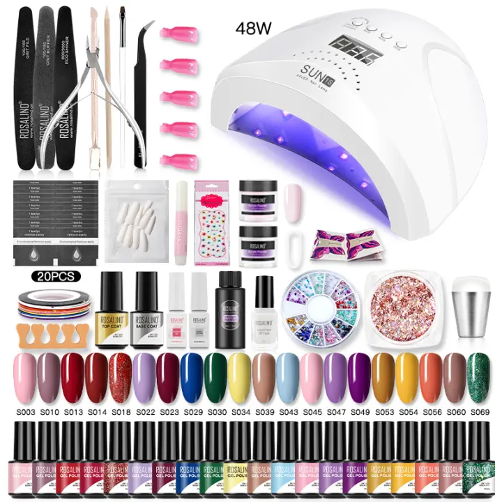 ROSALIND-Conjunto de esmaltes en Gel para uñas, herramientas de manicura, conjunto completo, para Semi permanente, necesita UV LED - 1